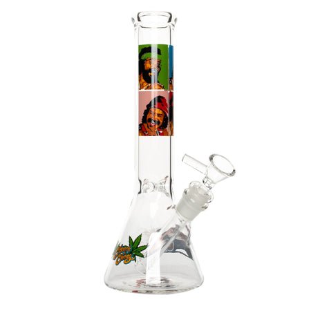 Cheech & Chong Glass Pop Art Beaker Bong - 10in Cheech & Chong Glass Pop Art Beaker Bong - 10in