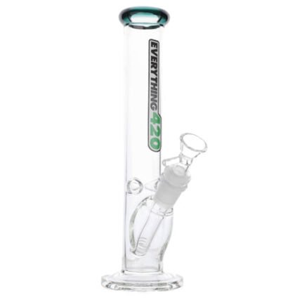 Colored Tip Straight Tube Bong - 10in