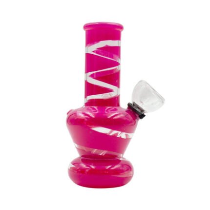 Glass Striped Mini Carb Bong - 5in