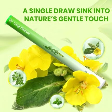 Herbal Diffuser Pen, Lung Cleanse Diffuser with Mullein, Thyme & Mint for Better Breathing, All Natural Swap - 600 Uses, 1 Diffuser, 1 Pack