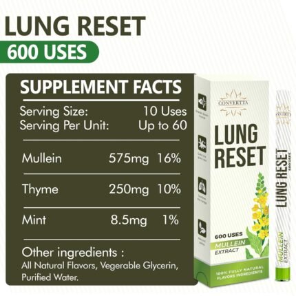 Lung Detox Mullein Diffuser Pen | Natural Mullein Leaf | Lung Health & Detox | Herbal Mullein Diffuser Pen 600 Uses