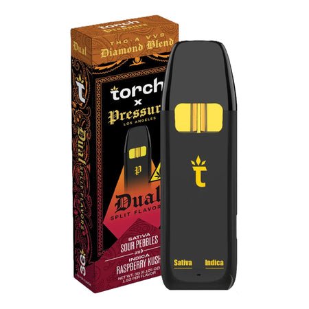 Pressure x Torch Dual Split Flavors THC-A VVS Vaporizer - 3000mg Pressure x Torch Dual Split Flavors THC-A VVS Vaporizer - 3000mg